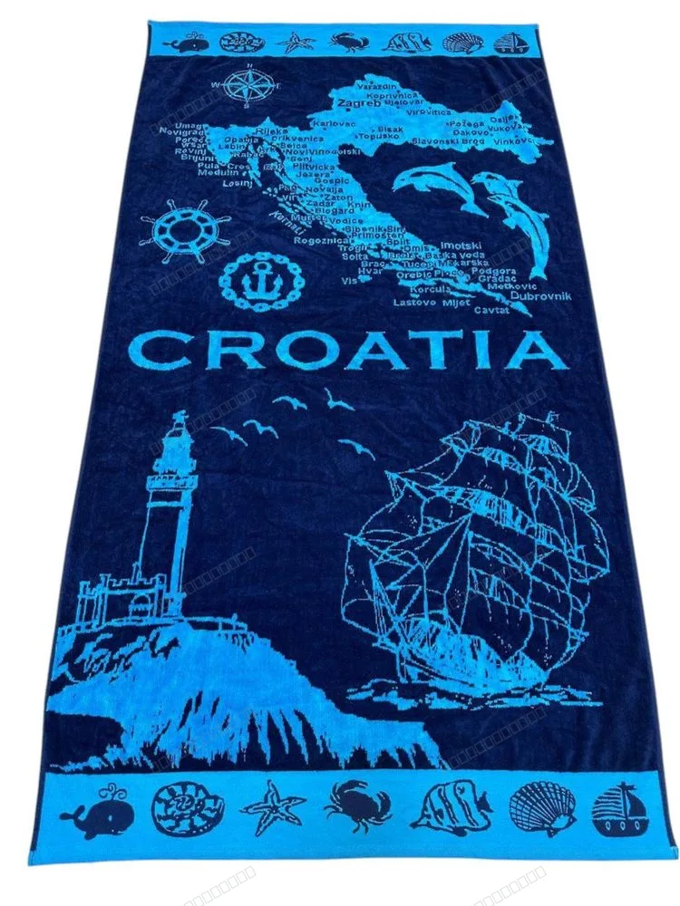 RUČNIK ZA PLAŽU CROATIA 95X175CM 100% PAMUK